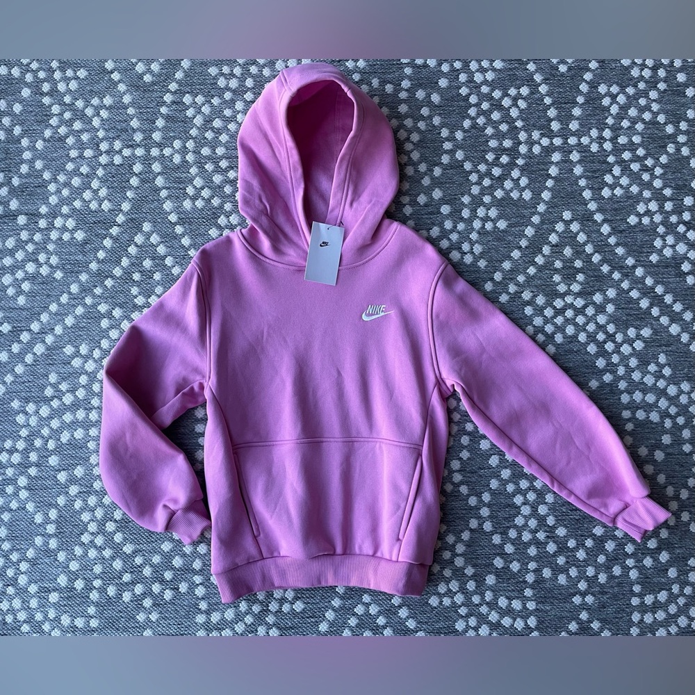Nike hooded sweatshirt magenta pink Large kids NEW